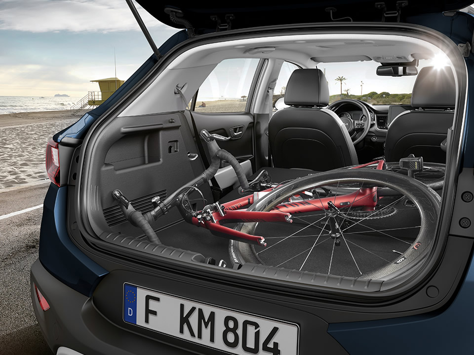 Kia Stonic, Kofferraum, großes Platzangebot für z.B. ein Fahrrad